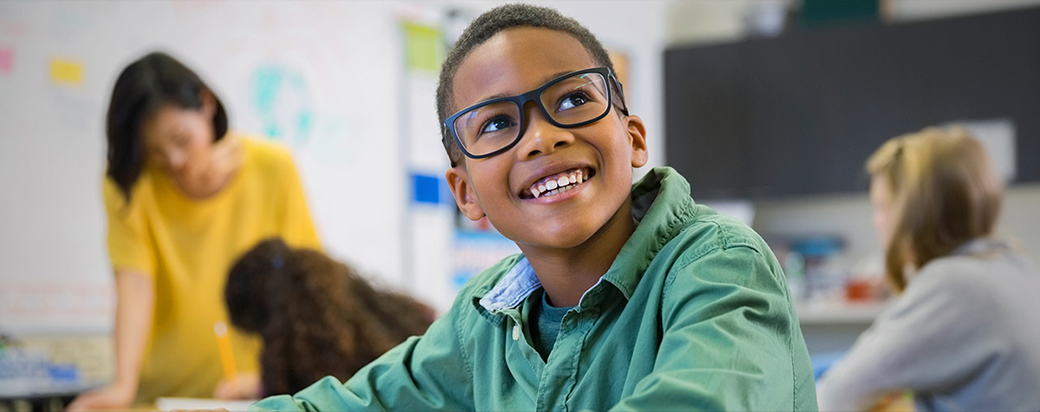 boy with glasses