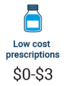 low cost prescriptions $0-$3